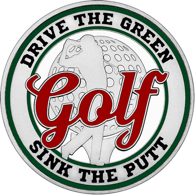 Maroon "Golf" with Dark Green Outer Circular Borders